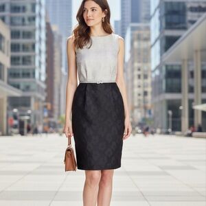 Max Mara Nebula Colorblock Jacquard Dress